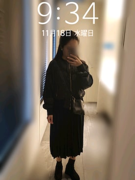 「アイテム（ブルゾン）」を使った、mokoさん（レディース・157cm・30代）の秋コーディネート