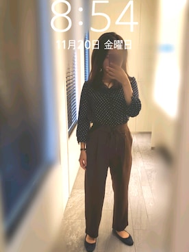 「LE JOUR（ルジュール）のアイテム」を使った、mokoさん（レディース・157cm）の秋コーディネート