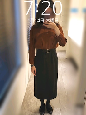 「CIRCA（サーカ）のアイテム」を使った、mokoさん（レディース・157cm）の冬コーディネート