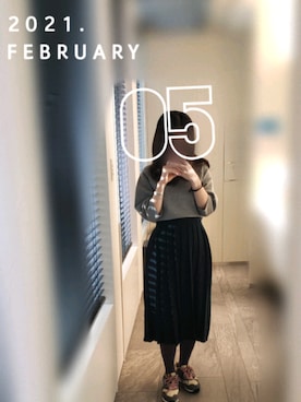 「anatelier（アナトリエ）のアイテム」を使った、mokoさん（レディース・157cm）の冬コーディネート