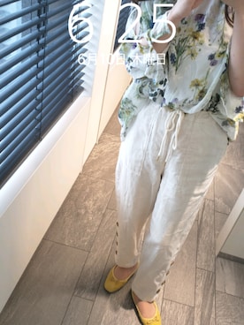 「Khaju（カージュ）のアイテム（その他パンツ）」を使った、mokoさん（レディース・157cm）の夏コーディネート