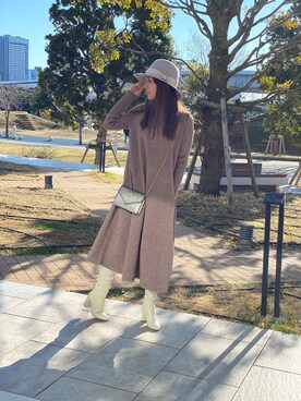 「so youのアイテム（ワンピース/ドレス、ベージュ系）」を使った、soyoutokyoさんの冬コーディネート