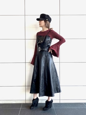 「DRIES VAN NOTEN（ドリスヴァンノッテン）のアイテム（ブーツ）」を使った、soyoutokyoさん（レディース・160cm）の冬コーディネート