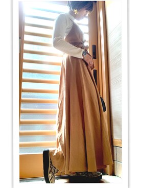 「YEVS（イーブス）のアイテム（トップス）」を使った、chanaiさん（レディース・160cm）の秋コーディネート