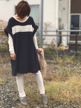 「JOUR de Language（ジュールドランゲージ）のアイテム」を使った、chanaiさん（レディース・160cm）の秋コーディネート