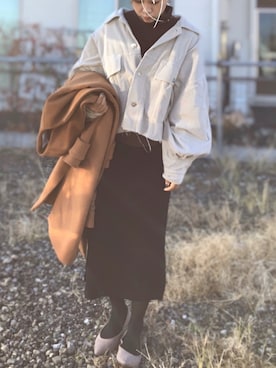 「green label relaxing（グリーンレーベルリラクシング）のアイテム（その他アウター）」を使った、chanaiさん（レディース・160cm）の冬コーディネート