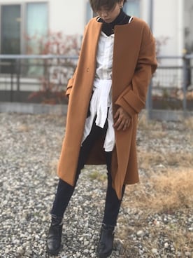 「green label relaxing（グリーンレーベルリラクシング）のアイテム（その他アウター）」を使った、chanaiさん（レディース・160cm）の冬コーディネート