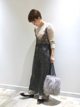 「RIVE DROITE（リヴドロワ）のアイテム（バレエシューズ）」を使った、ayanoさん（レディース・158cm）の秋コーディネート