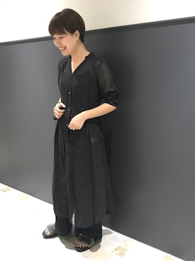 「アイテム（シャツワンピース）」を使った、ayanoさん（レディース・158cm・20代）の秋コーディネート