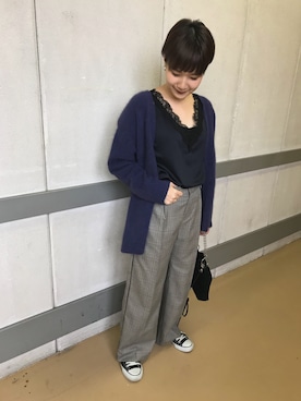 「アイテム（イヤリング）」を使った、ayanoさん（レディース・158cm・20代）の秋コーディネート
