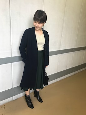 「アイテム（イヤリング）」を使った、ayanoさん（レディース・158cm・20代）の秋コーディネート