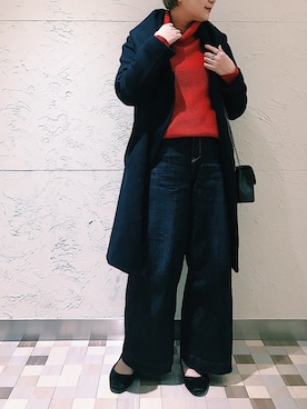 「RIVEDROITE」｜「アイテム（その他アウター）」を使った、ayanoさん（レディース・158cm）の冬コーディネート