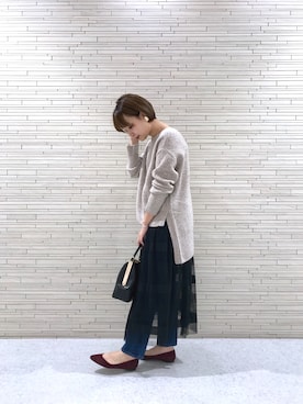 「アイテム（イヤリング）」を使った、ayanoさん（レディース・158cm・20代）の秋コーディネート