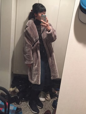 「Omekashi（オメカシ）のアイテム（その他アウター）」を使った、めんさん（レディース・159cm）の春コーディネート