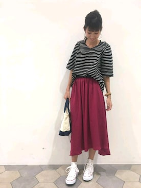 「LIPSTAR（リップスター）のアイテム（トップス）」を使った、lipstar_officialさん（レディース・158cm）の夏コーディネート