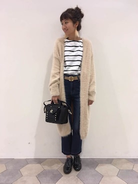 「ロングカーディガン」｜lipstar_officialさん（レディース・158cm）の秋コーディネート