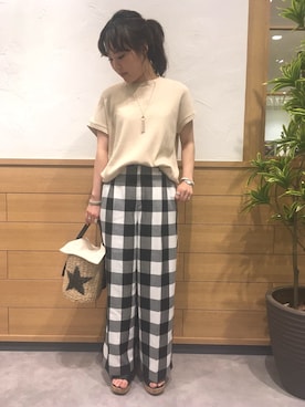 「ワッフル」｜「アイテム（サンダル）」を使った、lipstar_officialさん（レディース・153cm）の夏コーディネート