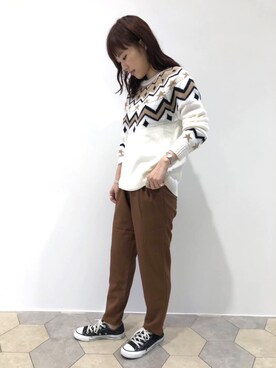 「LIPSTAR（リップスター）のアイテム（ニット/セーター）」を使った、lipstar_officialさん（レディース・153cm）の秋コーディネート