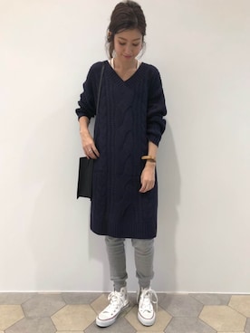 「LIPSTAR（リップスター）のアイテム（ニット/セーター）」を使った、lipstar_officialさん（レディース・158cm）の秋コーディネート