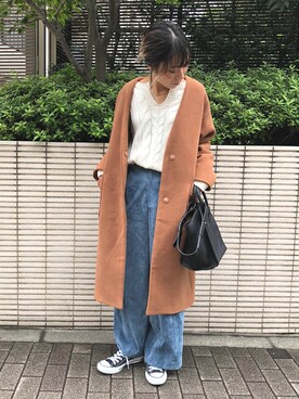 「リップスター」｜「アイテム（その他アウター）」を使った、lipstar_officialさん（レディース・153cm）の秋コーディネート