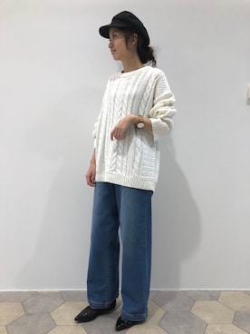 「LIPSTAR（リップスター）のアイテム（ニット/セーター）」を使った、lipstar_officialさん（レディース・158cm）の秋コーディネート