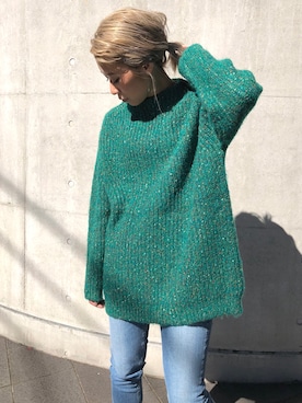 「Willful by lipstar（ウィルフル バイ リップスター）の【Willful by lipstar】3G アゼMIXハイネックニット（ニット/セーター）」を使った、lipstar_officialさん（レディース・153cm）の冬コーディネート