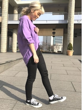 「LIPSTAR（リップスター）のアイテム」を使った、lipstar_officialさん（レディース・154cm）の春コーディネート