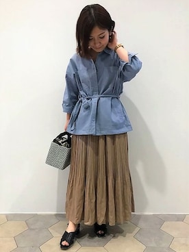「リップスター」｜「アイテム（その他アウター）」を使った、lipstar_officialさん（レディース・148cm）の春コーディネート