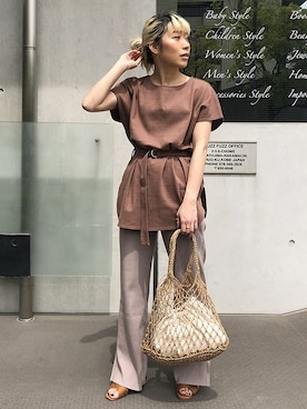 「ワッフル」｜「アイテム（サンダル）」を使った、lipstar_officialさん（レディース・154cm）の夏コーディネート