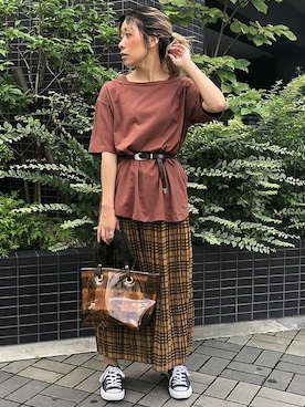 「シフォンスカート」｜lipstar_officialさん（レディース・154cm）の夏コーディネート