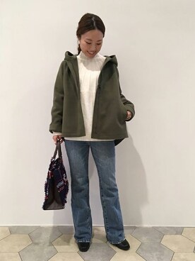 「リップスター」｜「アイテム（ジャケット/アウター）」を使った、lipstar_officialさん（レディース・153cm）の冬コーディネート