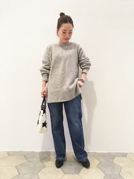 「LIPSTAR（リップスター）のアイテム（ニット/セーター）」を使った、lipstar_officialさん（レディース・154cm）の冬コーディネート