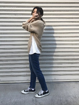 「LIPSTAR（リップスター）のアイテム（ニット/セーター）」を使った、lipstar_officialさん（レディース・154cm）の冬コーディネート