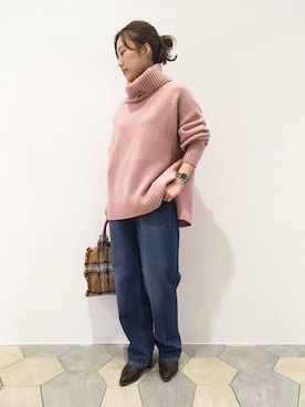 「LIPSTAR（リップスター）のアイテム（ニット/セーター）」を使った、lipstar_officialさん（レディース・153cm）の冬コーディネート