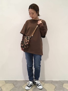 「リップスター」｜「アイテム（スウェット）」を使った、lipstar_officialさん（レディース・153cm）の冬コーディネート