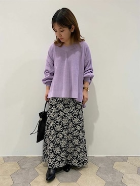 「LIPSTAR（リップスター）のアイテム（ニット/セーター）」を使った、lipstar_officialさん（レディース・148cm）の冬コーディネート