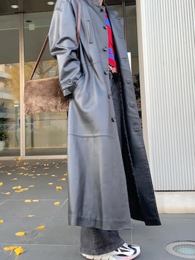 「DRIES VAN NOTEN（ドリスヴァンノッテン）のアイテム（バッグ）」を使った、ryuさん（メンズ・173cm）の冬コーディネート