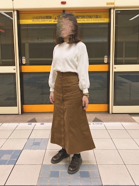 「H&M（エイチ・アンド・エム）のアイテム（腕時計）」を使った、Minnieさん（レディース・158cm）の冬コーディネート