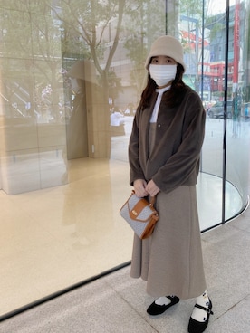 「アイテム（バレエシューズ）」を使った、Minnieさん（レディース・158cm）の春コーディネート