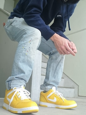 「DIESEL（ディーゼル）のアイテム（パンツ、グレー系）」を使った、jikomnさん（メンズ・165cm）の秋コーディネート