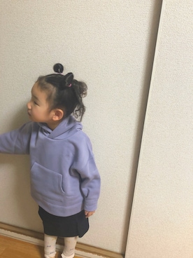 「アイテム（スカート）」を使った、RionAさん（キッズ・100cm）の冬コーディネート