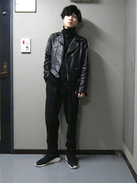 「PUNYUS（プニュズ）のアイテム（ジャケット/アウター）」を使った、poohさん（メンズ・170cm）の春コーディネート