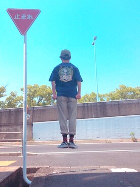 「Carhartt（カーハート）のカーハート ストラップバックキャップ ODESSA  CHARHARTT（キャップ）」を使った、四頭身さん（メンズ・165cm）の春コーディネート