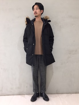 「ORCIVAL（オーシバル）のアイテム（ダウンジャケット/コート）」を使った、kogaさん（メンズ・176cm）の秋コーディネート