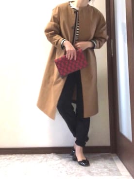 「MACKINTOSH」｜「アイテム（バレエシューズ）」を使った、Tomoさん（レディース・160cm）の冬コーディネート