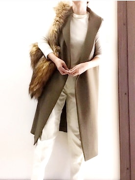 「チョーカー」｜「アイテム（その他アウター）」を使った、Tomoさん（レディース・160cm）の春コーディネート