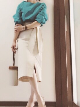 「CLANE（クラネ）のアイテム（パンプス）」を使った、Tomoさん（レディース・160cm）の春コーディネート