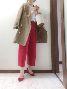 「beige，（ベイジ）のアイテム」を使った、Tomoさん（レディース・160cm）の春コーディネート