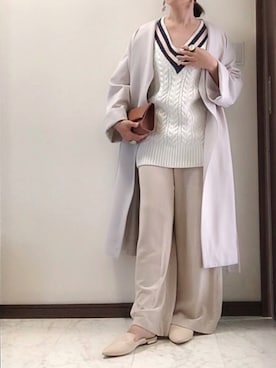「ペールトーン」｜「アイテム（ノーカラージャケット）」を使った、Tomoさん（レディース・161cm）の秋コーディネート
