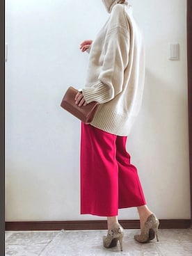 「CLANE（クラネ）のアイテム（パンプス）」を使った、Tomoさん（レディース・161cm）の秋コーディネート